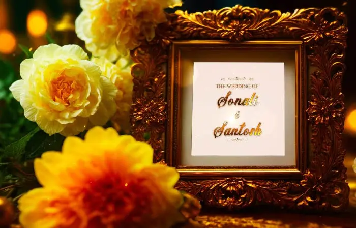 Modern 3D Floral Wedding Photo Frame Slideshow